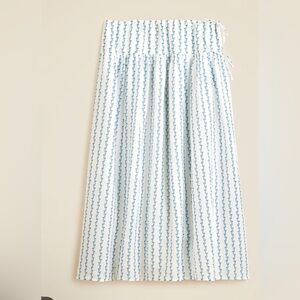 NWT JCREW Side-tie skirt in blue daisy-print ramie
